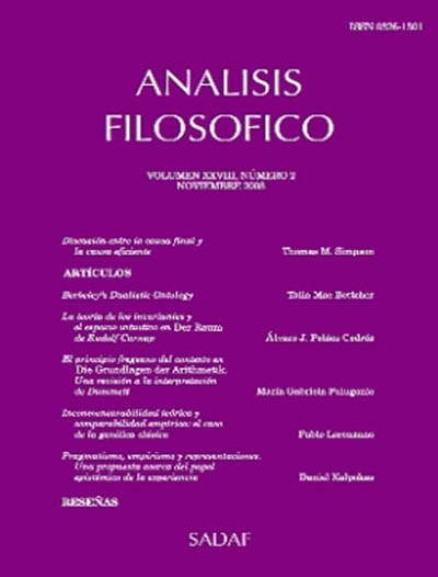 Análisis Filosófico, Revista de filosofía, noviembre 2006